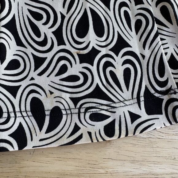 Diane Von Furstenberg Y2K Silk Heart Top Bell Sleeve Ruched Hippie Cute 70s Sz.8 - Picture 12 of 14